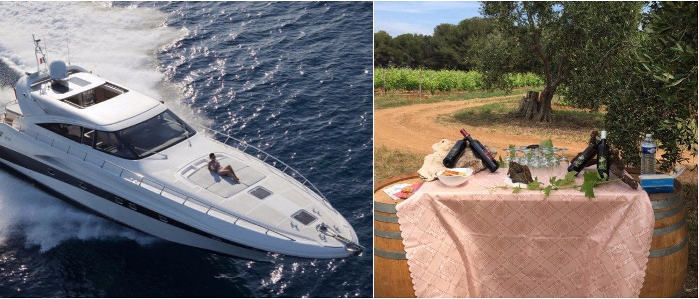 Luxury yacht and VIP wine tasting on the French Riviera